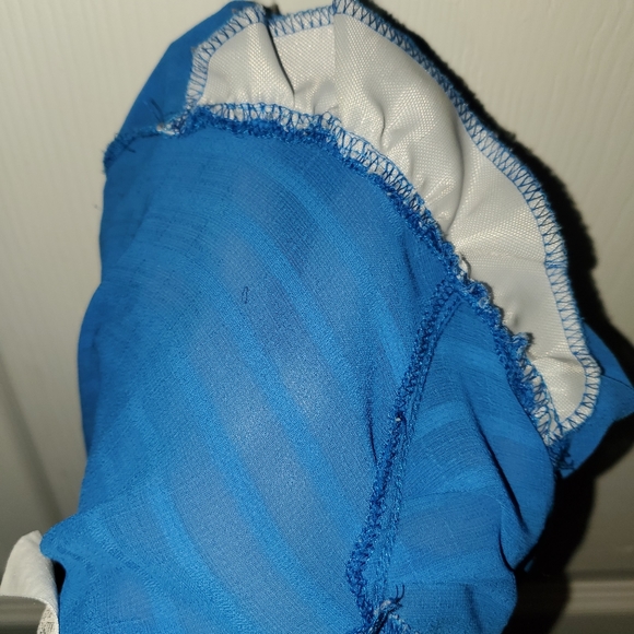 Steven Barry Blue sheer blouse - Picture 7 of 7